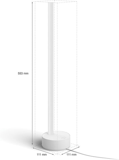 Philips Hue White and Color Ambiance Gradient Signe, Lampada da Tavolo LED, Smart, 16 Milioni di Colori, con Bluetooth, Bianca