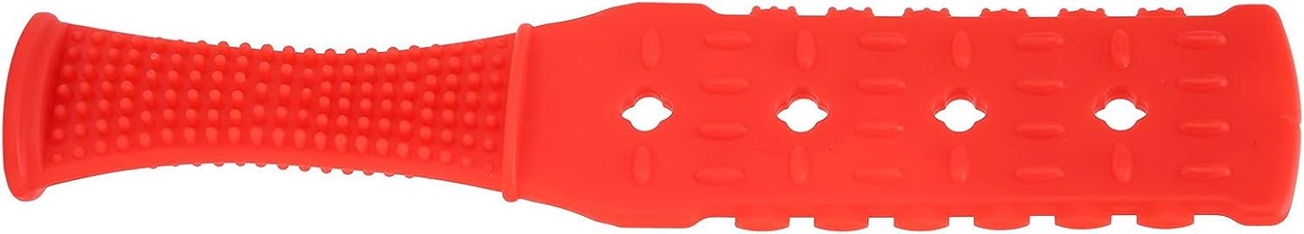 Versatile Acupoint Meridians Massage Pat Stick for Neck, Back, Waist, Legs and Head - Compact, Lightweight, 28x6 Cm Red Plastic Design
