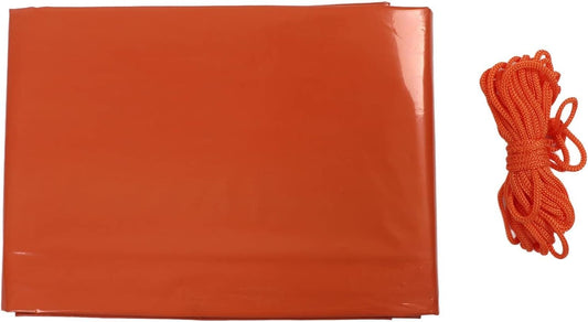 Survival Tent, Emergency Shelter Camping Tent with High Performance PE Aluminum Film for Outdoor Emergency (Orange Tent with Storage Bag)
