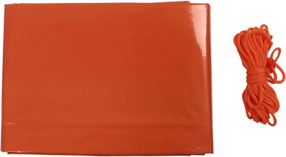 Survival Tent, Emergency Shelter Camping Tent with High Performance PE Aluminum Film for Outdoor Emergency (Orange Tent) (Orange Tent with Storage Bag)