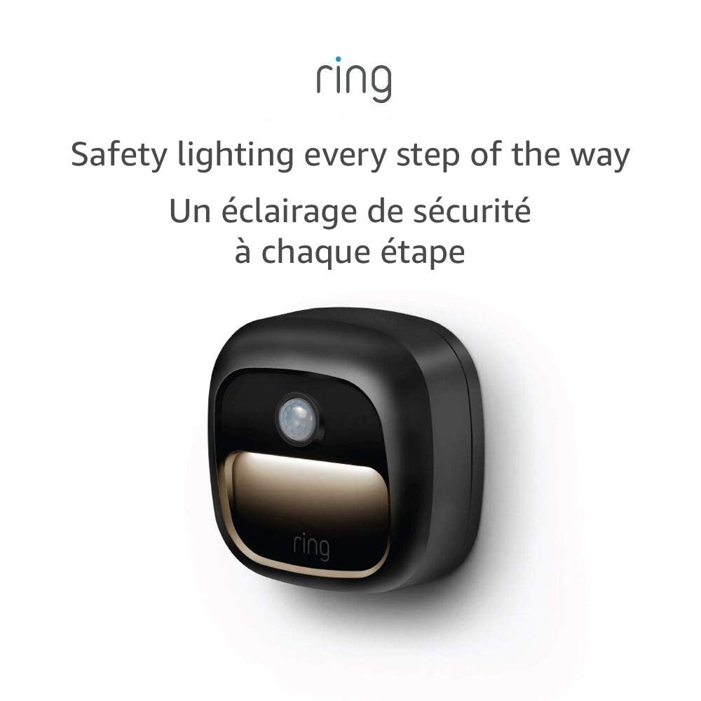 Ring Smart Lighting – Steplight, Battery-Powered, Outdoor Motion-Sensor Security Light, Black (Ring Bridge required)