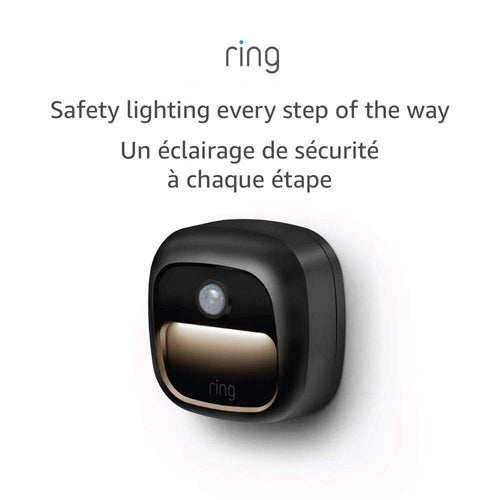 Ring Smart Lighting – Steplight, Battery-Powered, Outdoor Motion-Sensor Security Light, Black (Ring Bridge required)