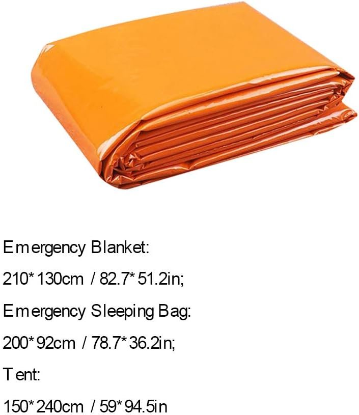 QISUO Sleeping Blanket,Emergency Sleeping Bag Survival Blanket Camping Tent Thermal Waterproof Outdoor Emergency Equipment
