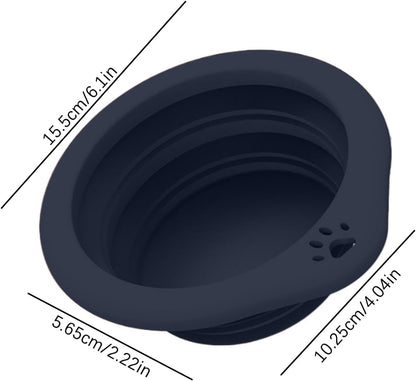 Tyinerc Ciotola per cani pieghevole, ciotola da viaggio per cani | Silicone Travel Dog Water Bowl - 300 ml portatile per animali domestici Dishage irrigazione contenitore per alimenti per animali