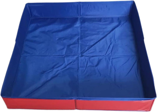 Pet Swimming Pool, Foldable Dog Bath Tub, Square Shaped PVC Pets Tub, Long Tail Keyword, Non-Inflatable Portable Bathing Solution for Cats Puppies and Small Animals Indoor Outdoor