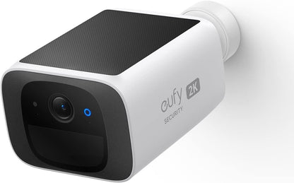 eufy Security SoloCam S220, Solar Security Camera, Wireless Outdoor Camera, Continuous Power, 2K Resolution, Wireless, 2.4 GHz Wi-Fi, No Monthly Fee, HomeBase 3 Compatible