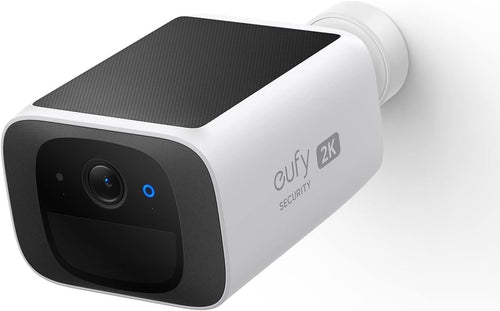 eufy Security SoloCam S220, Solar Security Camera, Wireless Outdoor Camera, Continuous Power, 2K Resolution, Wireless, 2.4 GHz Wi-Fi, No Monthly Fee, HomeBase 3 Compatible