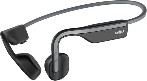 Shokz (AfterShokz) OpenMove - Open-Ear Bluetooth Sport Headphones - Bone Conduction Wireless Earphones - Sweatproof for Running and Workouts, with Sticker Pack (Grey)