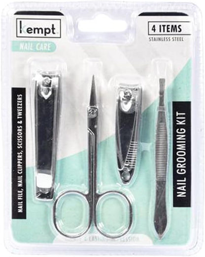 Kempt Stainless Steel Manicure Pedicure Nail Grooming Kit
