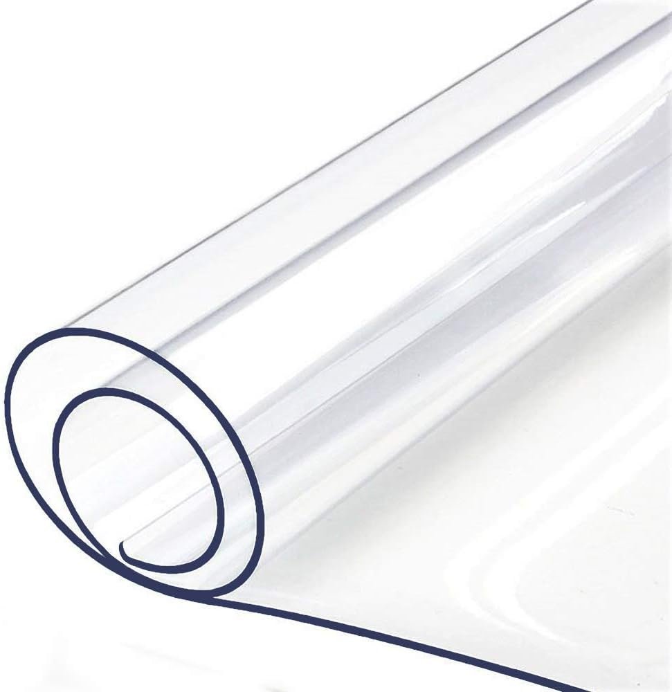 Thick Furniture Table Protector Clear Plastic Tablecloth Mat Wipeable Easy to Clean Protective Desk Cover Eco PVC Clear Vinyl Coffee Dining Tabletop Water Resistant Protection Pad Mat 40 X 72 Inch