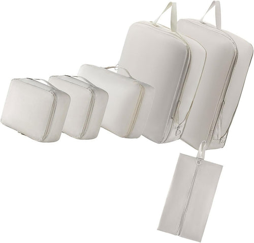 6PCS Travel Organizer Set On Luggage Essential Packing Cube Set Sturdy Luggage Organization Bag for Family Travel