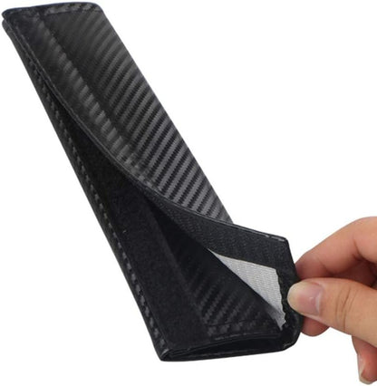 2 Pieces Seat Belt Pads, for Ford ST Carbon Fibre Seat Belt Cover Logo Car Interior Styling Accessories