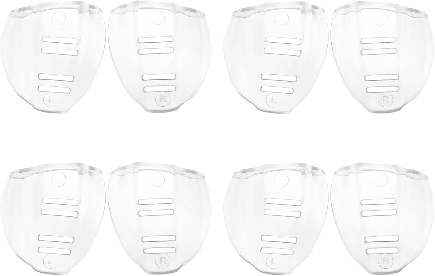 VGOL 4 Pairs of TPU Glasses Side Wing Protective Shields Sliding Shields Colorless and Transparent Suitable for Temple Width LessThan 12mm