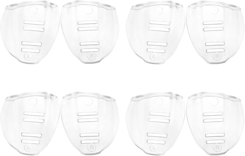VGOL 4 Pairs of TPU Glasses Side Wing Protective Shields Sliding Shields Colorless and Transparent Suitable for Temple Width LessThan 12mm