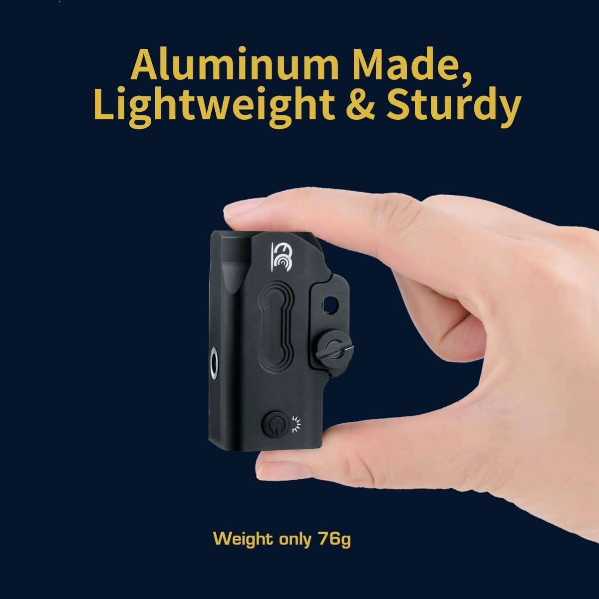 MCCC Compact Tactical Flashlight Aluminum 500 High Lumens, Magnetic Rechargeable, for Pistols, Handguns, Shotguns, Airsoft, Picatinny Rail Mounted