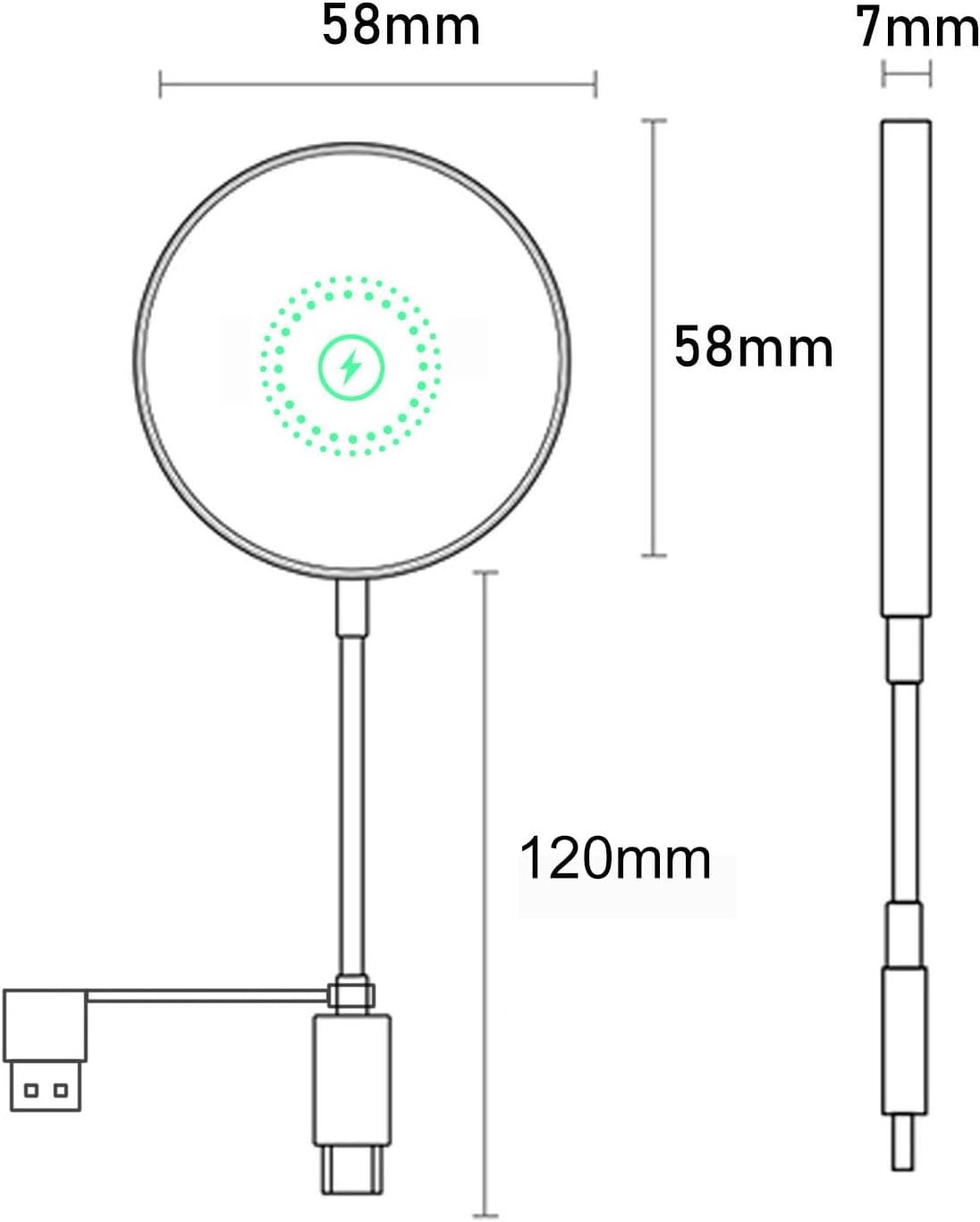 Magnetic Wireless Charger Compatible with Mag-Safe Charger, 15W Fast Charging Wireless Charger Pad for iPhone 16 15 14 Pro/Pro Max/Plus, 13 12 Pro/Pro Max/Mini