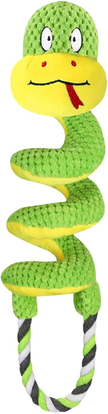 Ungtyb Dog Chew Toys, Interactive Tug of War Plush Toy, Crinkle Teething Animal, Durable Puppy Pet Supplies for Small Dogs, Indoor & Outdoor Play, Foster Lasting Memories, 15.75in