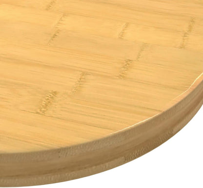 Round Bamboo Dining Table Top Replacement, 40 x 4 cm, Coffee Table for Restaurants, Hotels, Desks, Commercial Use, Brown Bamboo Finish