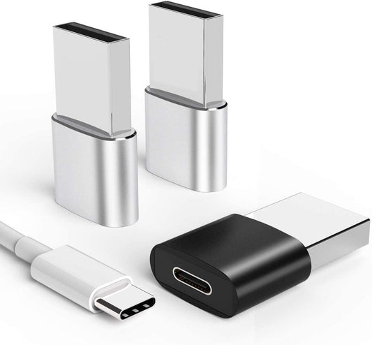 USB C to USB Adapter(3pack) Charger Connector Type-C Female to A Male Power Portable Thunderbolt Charging Block for Apple iPhone 12 13 14Ipad Compatible for Samsung Galaxy S21 S22 Note Pixel L CJJ