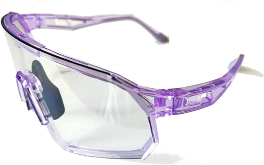 Wynthorix VeilGlam Pickleball Glasses for Women Photochromic Lens Protective Eyewear UV Protection Safety Sunglasses ANSI Z87 Anti Fog Scratch Tennis Squash Racquetball Goggles (Purple, Medium-Large)