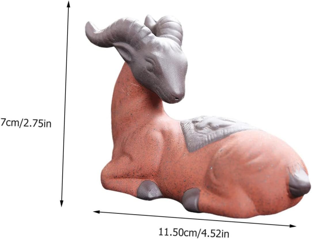 LIGIGWASH 1 Pz Ornamenti Decorativi di Agnello Gadget casa oggettistica casa Decorazioni per la casa Animali Ornamento Artigianale Viola Arredamento Unico in Argilla Viola Zisha Ceramica