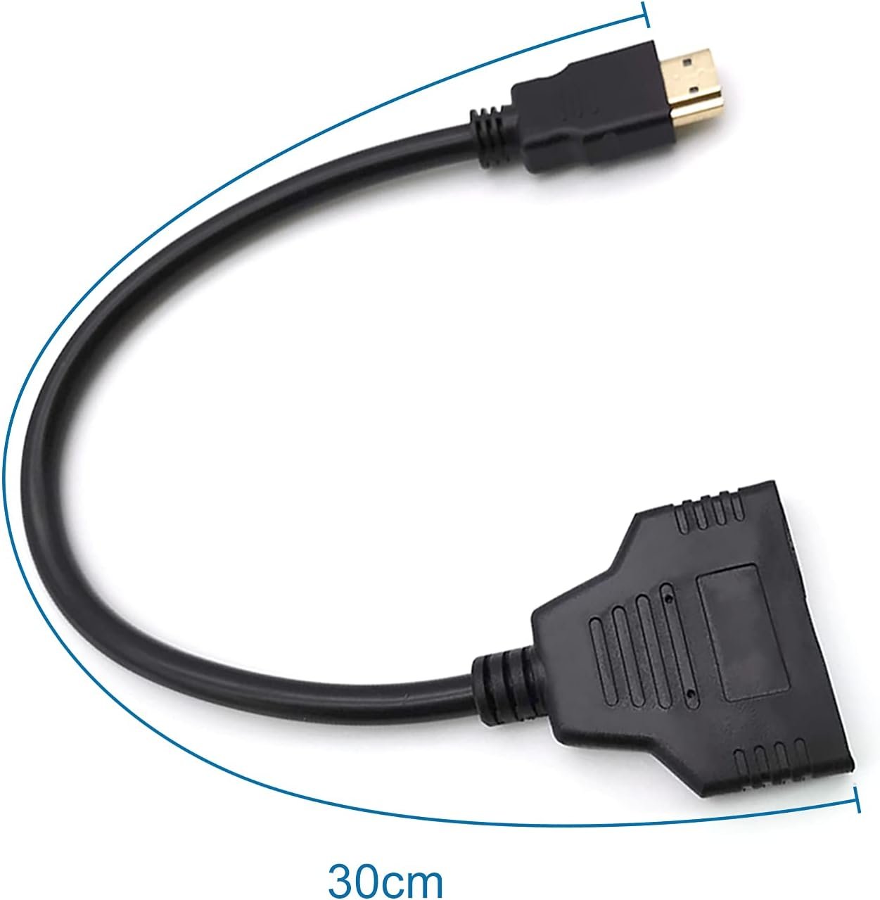 HDMI Cable 1080P Male to Dual HDMI Female, HDMI Splitter for Dual Monitors, Multimedia Interface Adapter 1 to 2 Way for HDMI HD, LED, LCD, TV