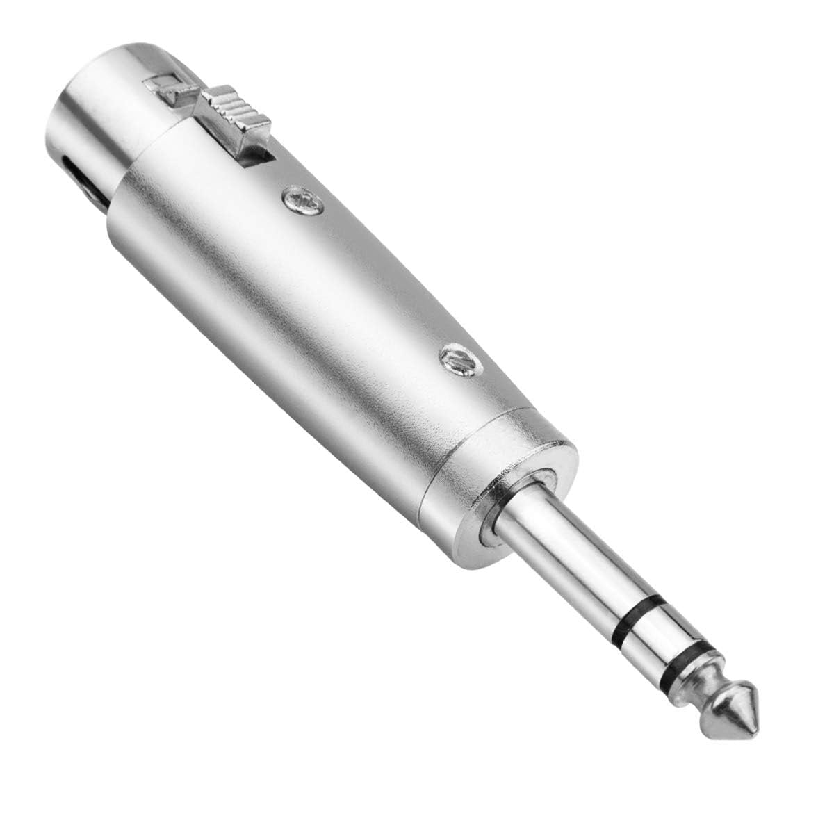 JOMLEY XLR Female to 1/4" TRS Adapter, Balanced XLR Female to 1/4 Inch TRS Male Stereo Jack Plug Cable Adapter - 2 Pack