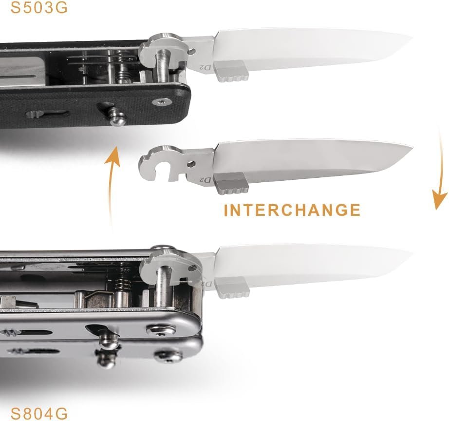 Roxon FTL1-10 Right-Handed D2 Blade for Flex & Flex Companion Multitool - Implement Interchangeable Knife Blade