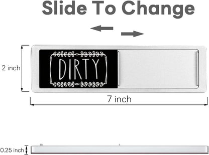 Stylish Dishwasher Magnet Clean Dirty Sign Ideal Clean Dirty Magnet for Dishwasher and Kitchen Organization - Lovely Kitchen Gadgets/Accessories - Nice Office, Farmhouse, Home Décor - Sliver