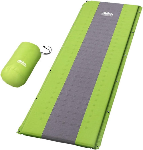 Weisshorn Single Camping Air Mattress, Self Inflating Blow Up Mattresses Bed Sleeping Pad Mat Outdoor Tent Caravan Road Trip Travel Hiking Gear, with Carry Bag Water Resistant Green