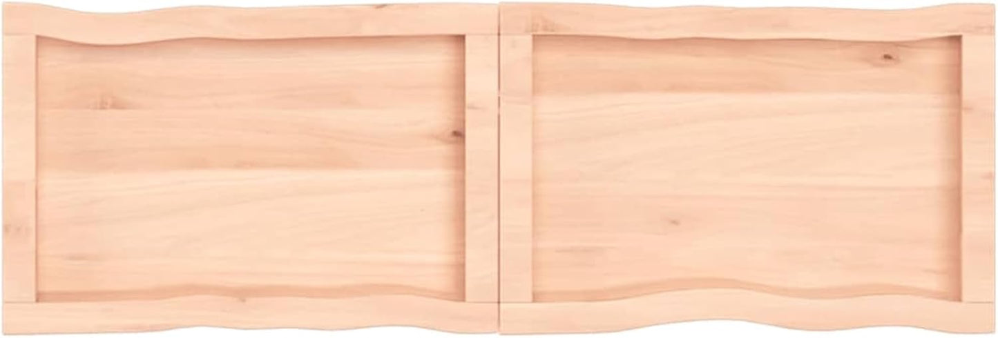 Solid Wood Tabletop 120 x 40 cm, Unfinished Live Edge, Versatile Kitchen Center Table, Dining Table Replacement, Desk Surface, Perfect for Home and Office Use