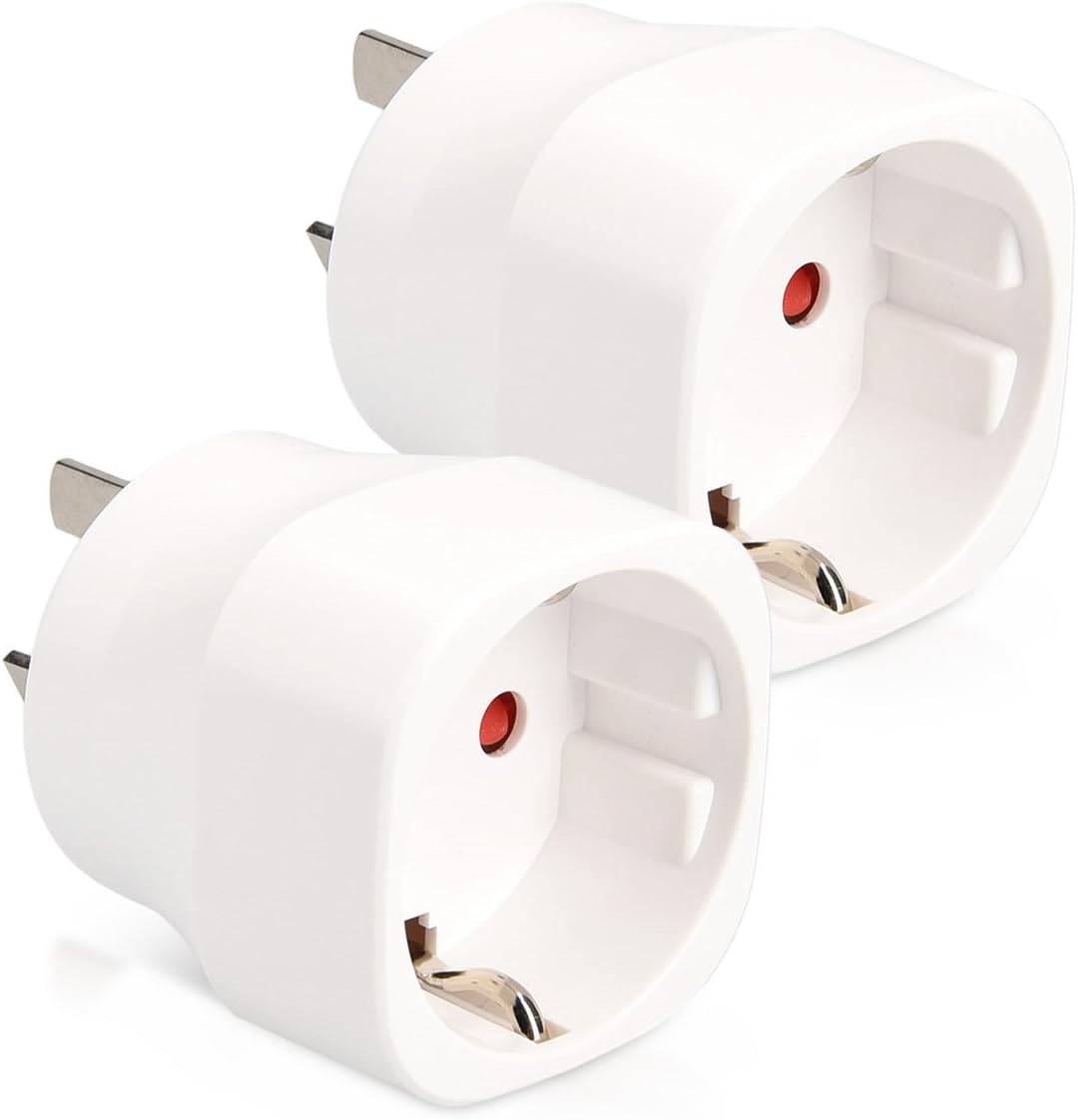 kwmobile Universal Australia Type I Adapter - 2x Travel Adapters Type-I Plug - Plug for China New Zealand Travel Plug Adapter - White