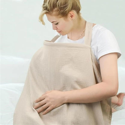 Poemtian Nursing Cover for Baby Breastfeeding Nursing Cover Poncho for Privacy Multi-use Adjustable Nursing Apron Cover Soft and Breathable Breastfeeding Supplies for Mother