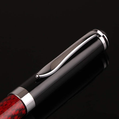 Carbon Fiber Gel Ballpoint Pen Black Business Writing Stationery