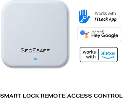 SecEsafe Smart TTLock G2 Gateway Hub. Works with Smart Locks, Bluetooth Remote Control for Keyless Entry, Connects via USB-C connection, Enables Voice Control for Home Automation such as Google Home for Smart Door Lock Entry.