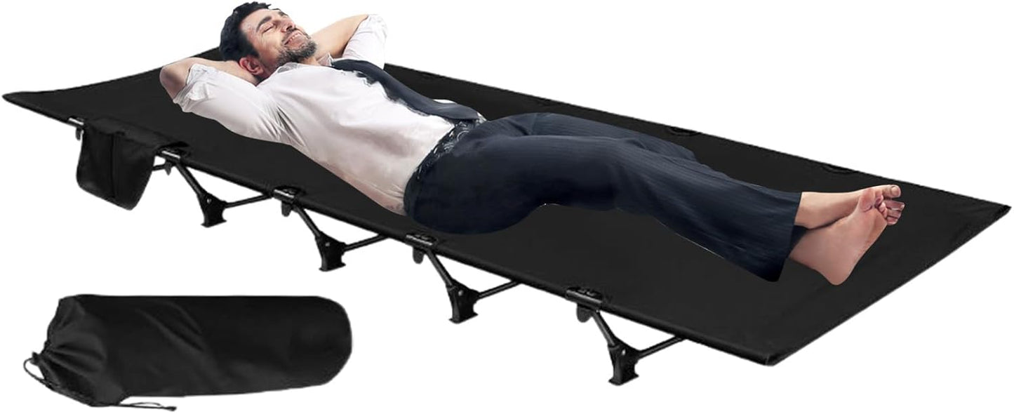 Generico Camping Cot, Portable Bed, Weight-Bearing Travel Cot for Hiking, Hunting Trips, RV Beach Outings, Guest Sleeping, Oxford Outdoor Rest Bed, Compact Foldable Gear, 192 x 650 mm