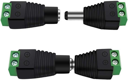 inShareplus 10 Pack 5.5 X 2.1mm Barrel Power 12V Male and Female DC Power Jack Cable Connector Adapter Plug for CCTV Security Camera LED Strip