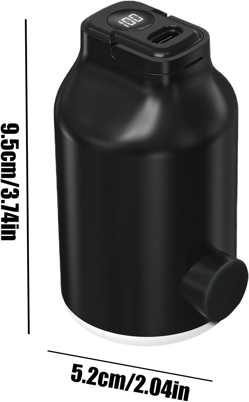 Air Pump, Electric LED Inflator, Portable Five-Nozzle Design, Compact Lightweight Build, Portable Blower for Sleeping Bags, Swimming Gear, Travel, Camping Use, 2.05x3.74 Inches