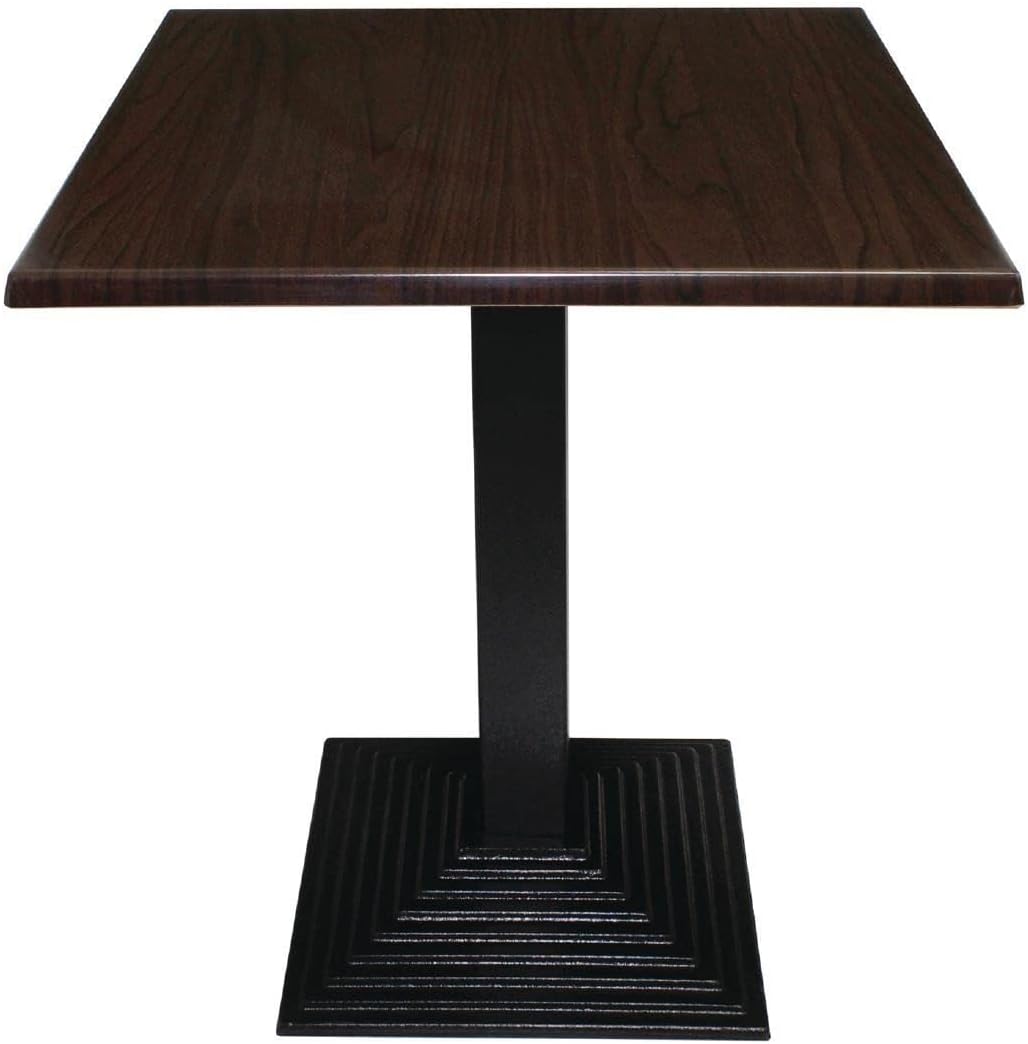 Bolero Square Table Top, 700 mm Size, Dark Brown