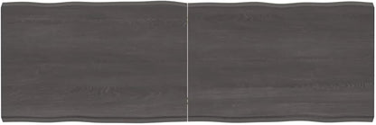 Solid Wood Tabletop, Dark Brown, 180 x 60 x (2-6) cm, Live Edge, Replacement for Kitchen Coffee Table, Dining Table, Desktop Surface, Countertop