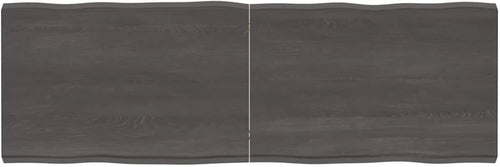 Solid Wood Tabletop, Dark Brown, 180 x 60 x (2-6) cm, Live Edge, Replacement for Kitchen Coffee Table, Dining Table, Desktop Surface, Countertop