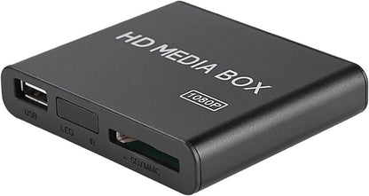 Video Player, Mini Box Media Player, Video Player Clearly View Easy to Install 1080P Media Player, for Home Video Display Play Game Entertainment (US Plug 100 to 240V)