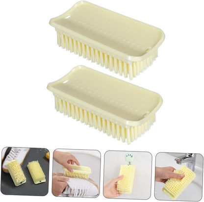 GLEAVI Home Cleaning Essential 2-Piece Soft Bristle Brush Set for Shoes Laundry and More and Easy to Use