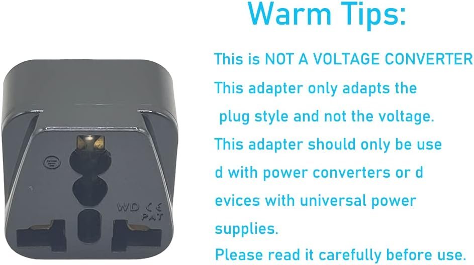2 Pack Universal World to Canada/American Outlet Plug Adapter-Type B, 3 Pin Travel Plug Adapter, International Tourists from European/EU/China/Australia/UK to US Plug Adapter