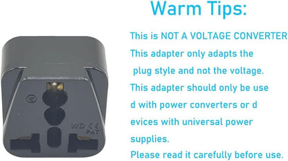 2 Pack Universal World to Canada/American Outlet Plug Adapter-Type B, 3 Pin Travel Plug Adapter, International Tourists from European/EU/China/Australia/UK to US Plug Adapter