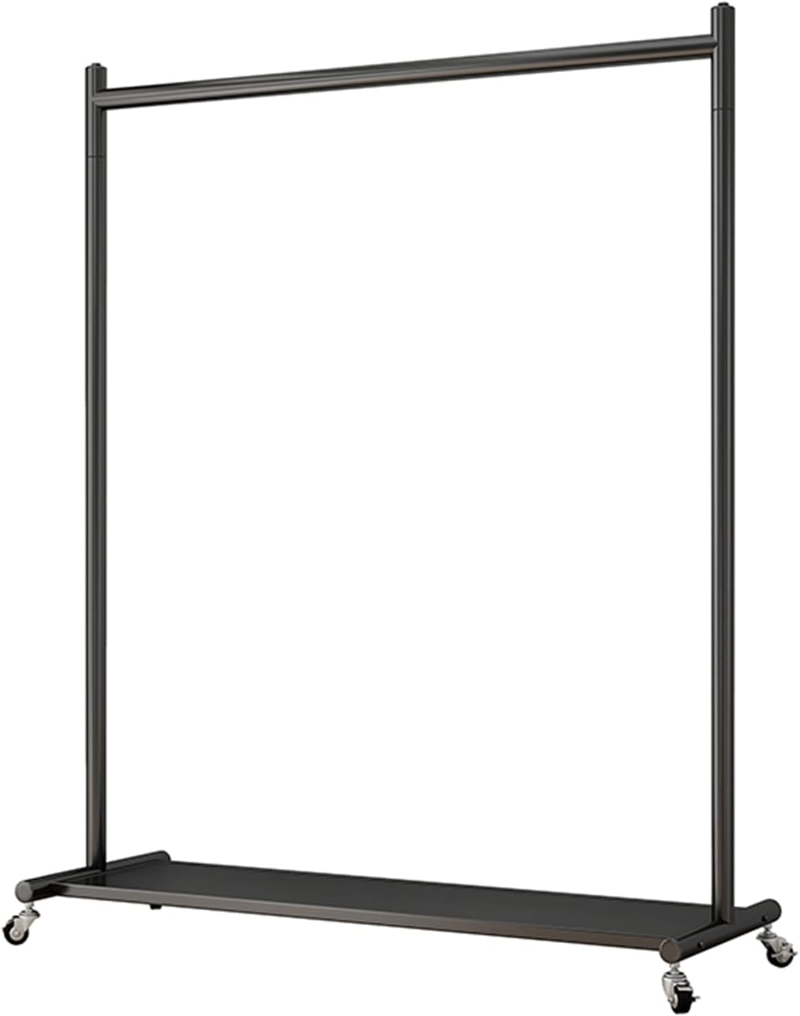 Appendiabiti Mobile Commerciale Resistente con Ripiani, Appendiabiti Indipendente per camere da Letto e Boutique, 120x40x165 cm, Nero - Soluzione di archiviazione Resistente ed Elegante