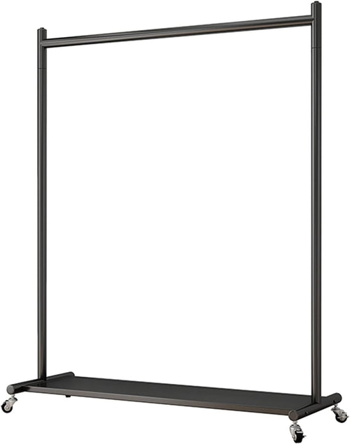 Appendiabiti Mobile Commerciale Resistente con Ripiani, Appendiabiti Indipendente per camere da Letto e Boutique, 120x40x165 cm, Nero - Soluzione di archiviazione Resistente ed Elegante