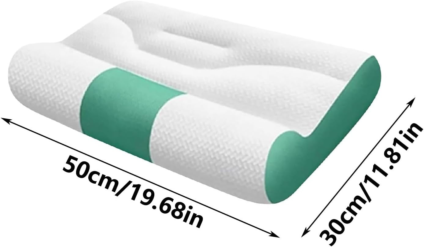 Ergonomic Pillow Neck Pain, Sleep Enhancing Cervical Support Comfort, Ergonomic Cervical Memory Foam and Support Pillow for Side Back Sleeping (Army Green)