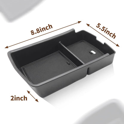 Muslogy for 2023 2024 2025 VW ID.4 ID6 Storage Box Organizer Center Console Tray Interior Accessories Compatible with Volkswagen ID4 ID.6 (2023+ Center Console Tray)