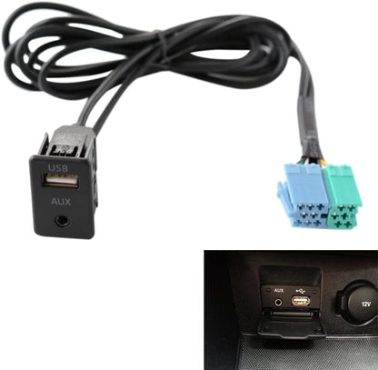 Borimend Radio Extension AUX USB Port Adapter Wiring Assy for